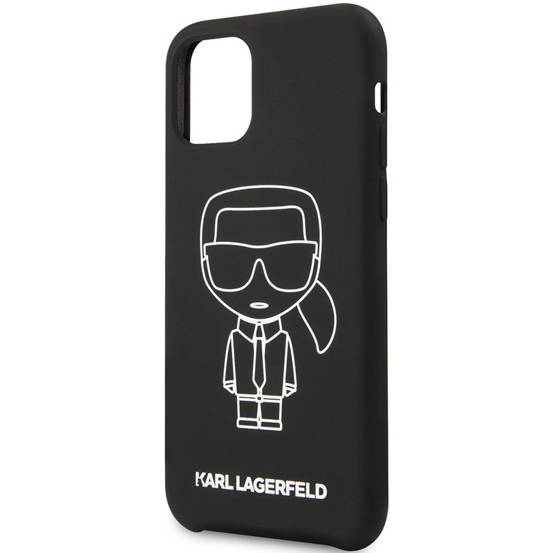 Karl Lagerfeld Silicone Fehér Out Fekete iPhone 11 Pro Max Tok