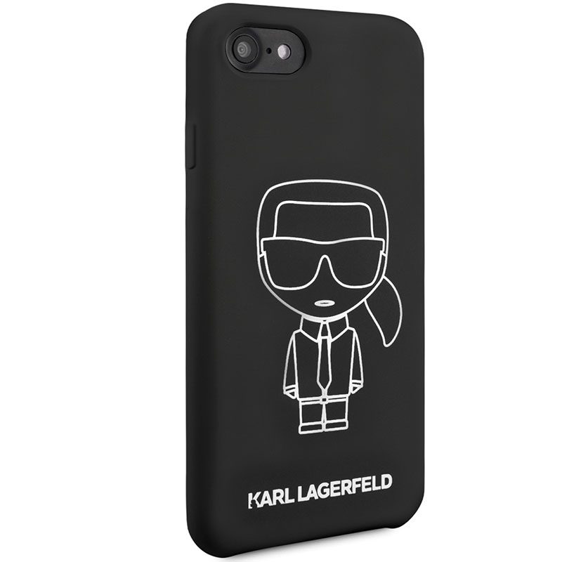 Karl Lagerfeld Silicone Fehér Out Fekete iPhone 8/7/SE 2020/SE 2022 Tok
