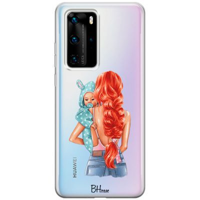 Mother Redhead With Boy Huawei P40 Pro Tok