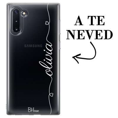 Szív és név Samsung Note 10 Tok