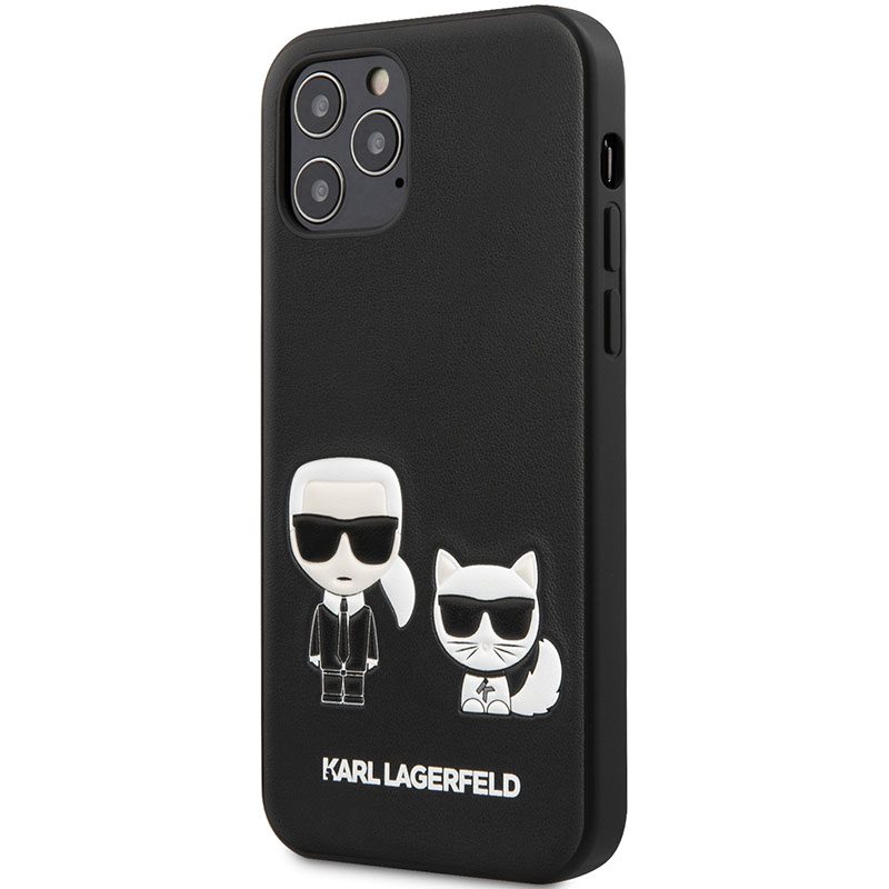 Karl Lagerfeld PU Karl and Choupette Fekete iPhone 12 Pro Max Tok