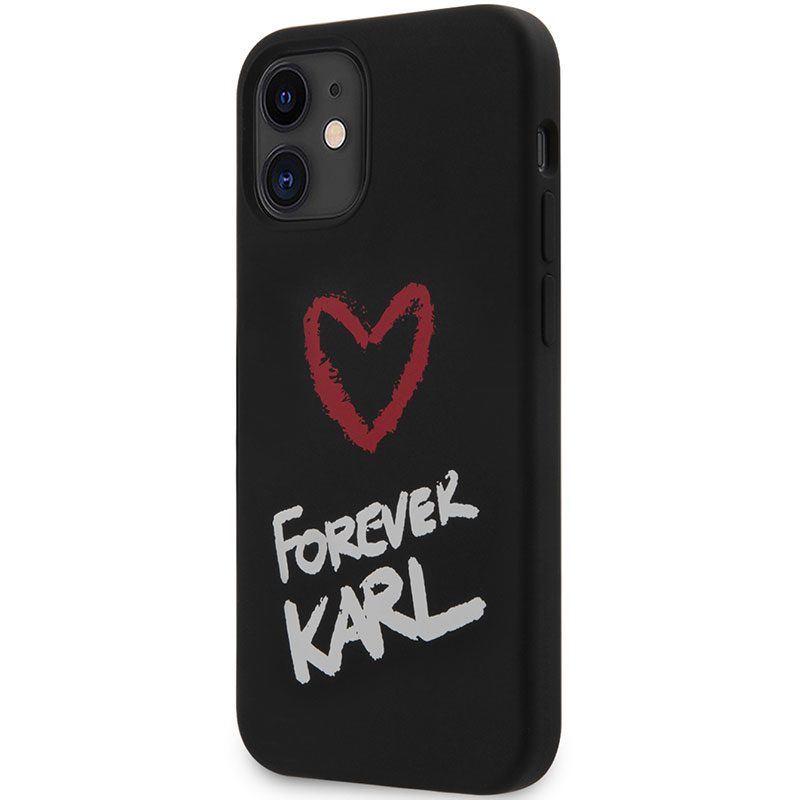 Karl Lagerfeld Silicone Forever Fekete iPhone 12 Mini Tok