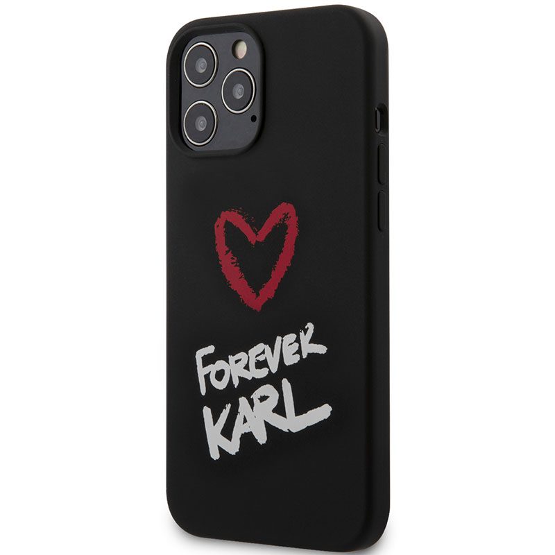 Karl Lagerfeld Silicone Forever Fekete iPhone 12 Pro Max Tok