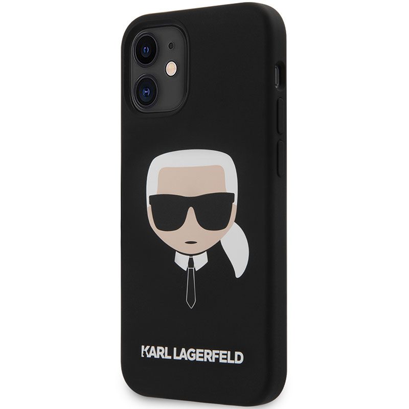Karl Lagerfeld Silicone Head Fekete iPhone 12 Mini Tok