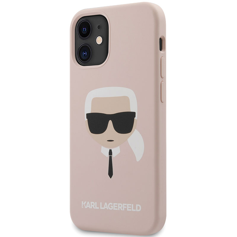 Karl Lagerfeld Silicone Head Light Rózsaszín iPhone 12 Mini Tok