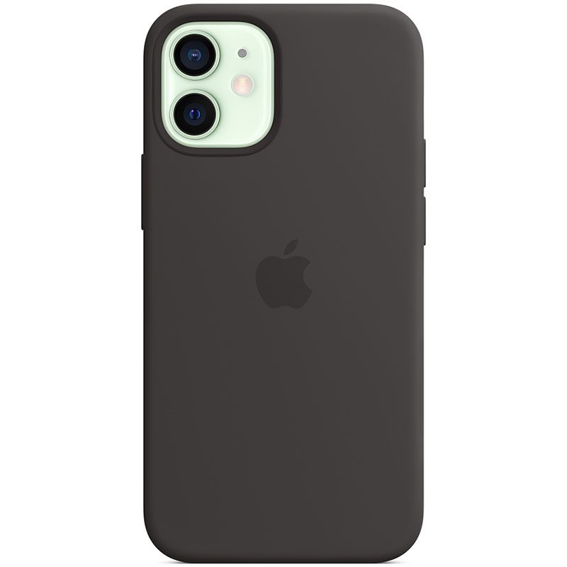 Apple Fekete Silicone Magsafe kompatibilis iPhone 12 Mini Tok