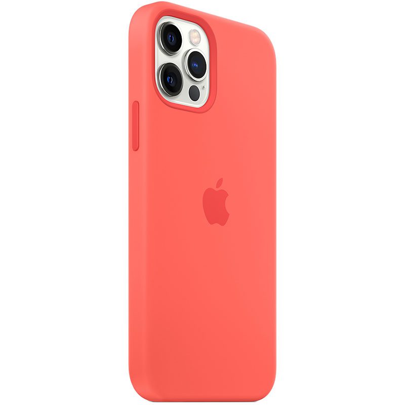 Apple Rózsaszín Citrus Silicone Magsafe kompatibilis iPhone 12/12 Pro Tok