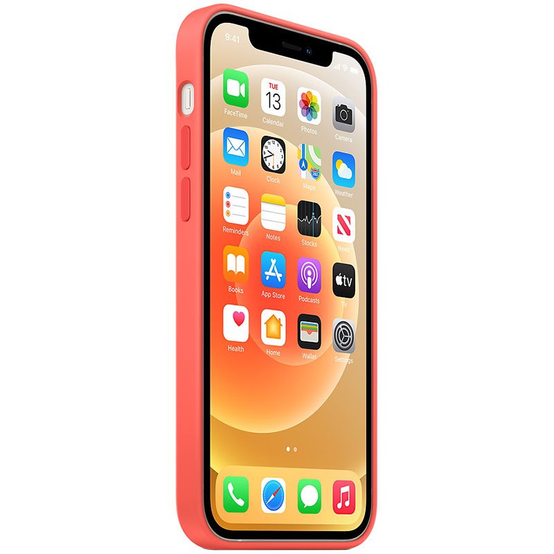 Apple Rózsaszín Citrus Silicone Magsafe kompatibilis iPhone 12/12 Pro Tok