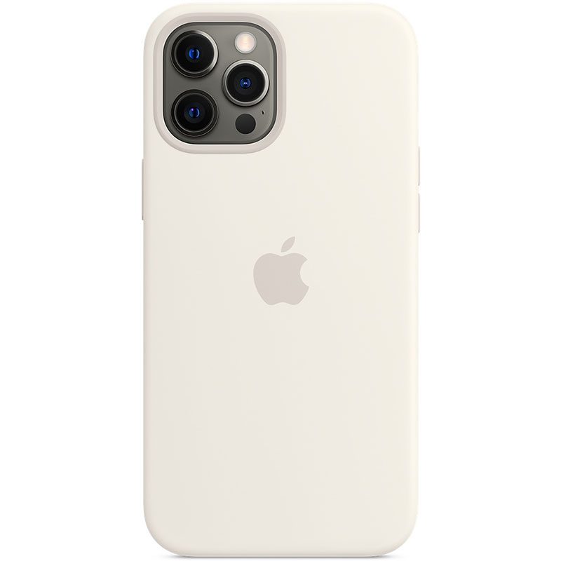 Apple Fehér Silicone Magsafe kompatibilis iPhone 12 Pro Max Tok