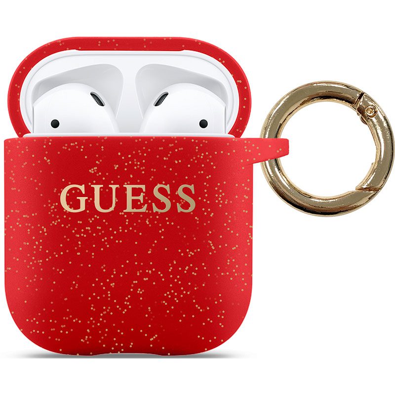 Guess Silicone Piros AirPods 1/2 Tok
