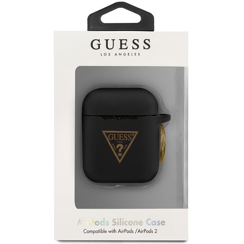 Guess Silicone Triangle Fekete AirPods 1/2 Tok
