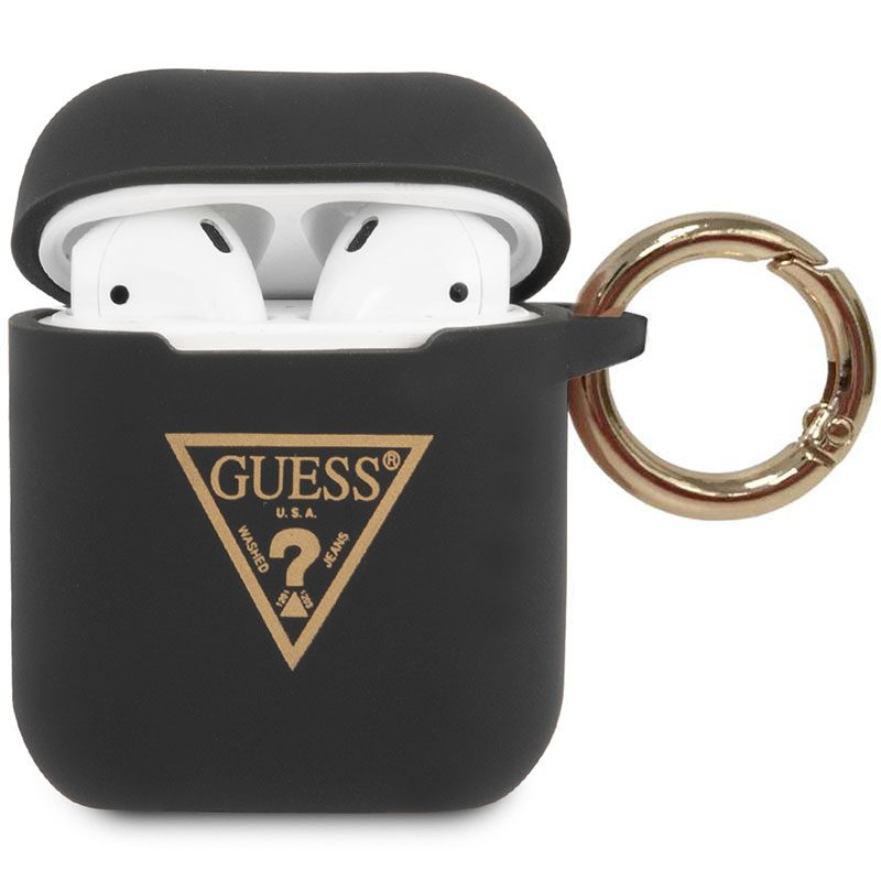 Guess Silicone Triangle Fekete AirPods 1/2 Tok