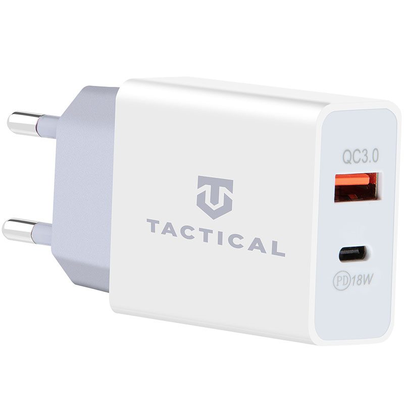 Tactical AR-PD-30W USB-A/USB-C QC 3.0 3.4A Travel Charger Fehér
