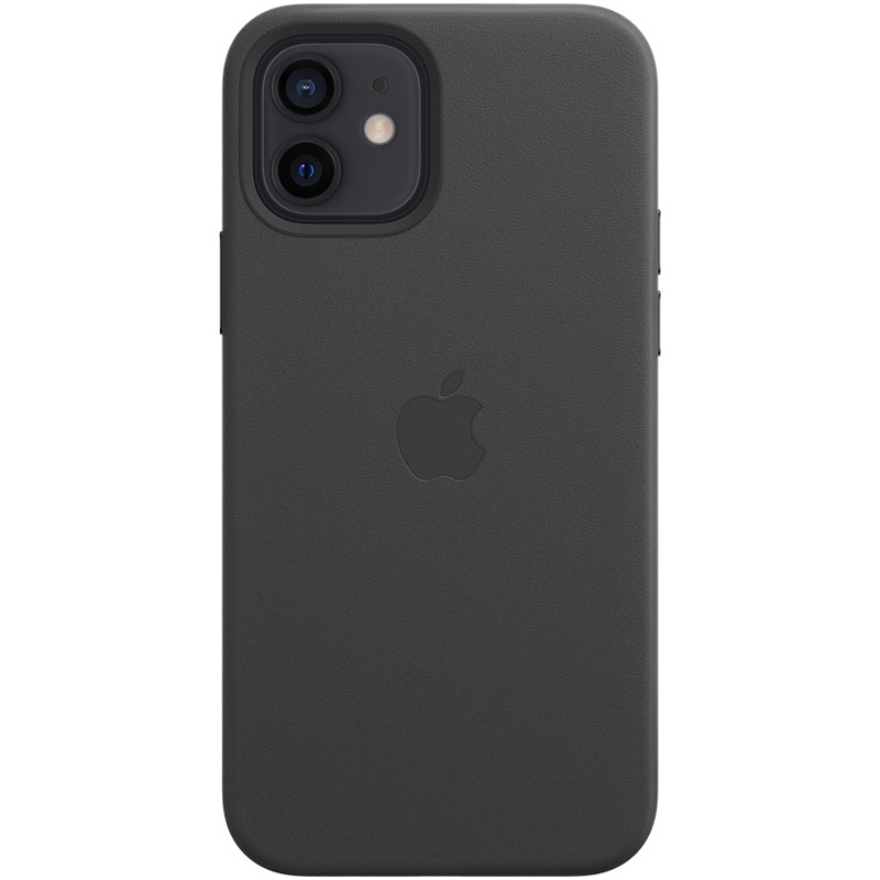 Apple Fekete Leather Magsafe kompatibilis iPhone 12/12 Pro Tok