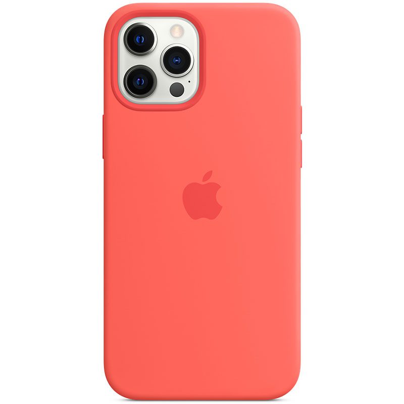 Apple Rózsaszín Citrus Silicone Magsafe kompatibilis iPhone 12 Pro Max Tok