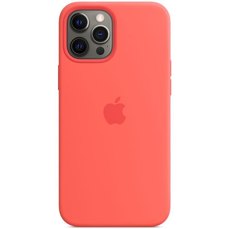 Apple Rózsaszín Citrus Silicone Magsafe kompatibilis iPhone 12 Pro Max Tok
