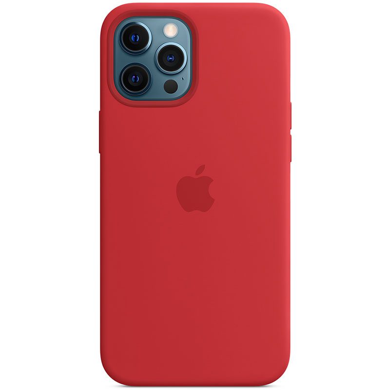 Apple Piros Silicone Magsafe kompatibilis iPhone 12 Pro Max Tok