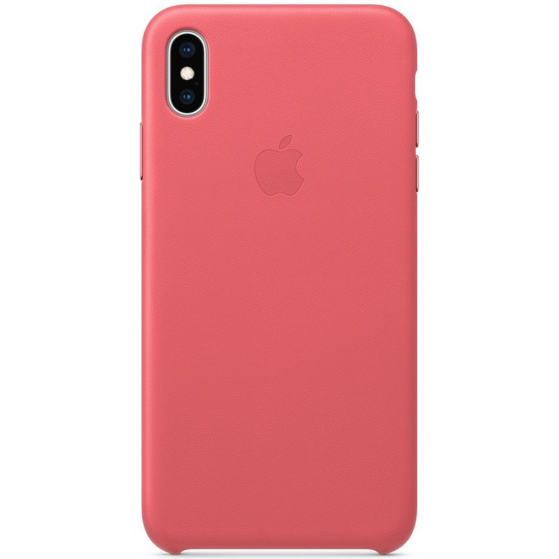 Apple Leather Peony Rózsaszín iPhone XS Max Tok