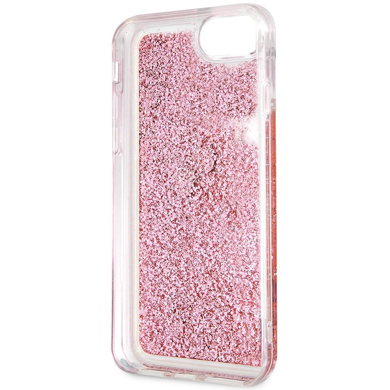 Guess Glitter Floating Hearts Rózsaszín iPhone 8/7/SE 2020/SE 2022 Tok