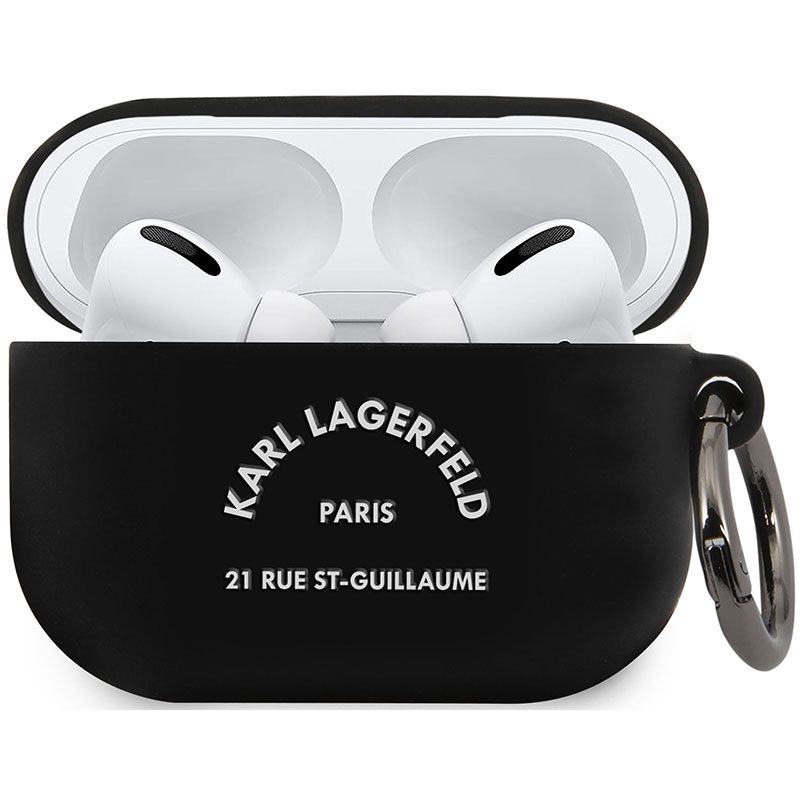 Karl Lagerfeld Rue St Guillaume Silicone Fekete AirPods Pro Tok
