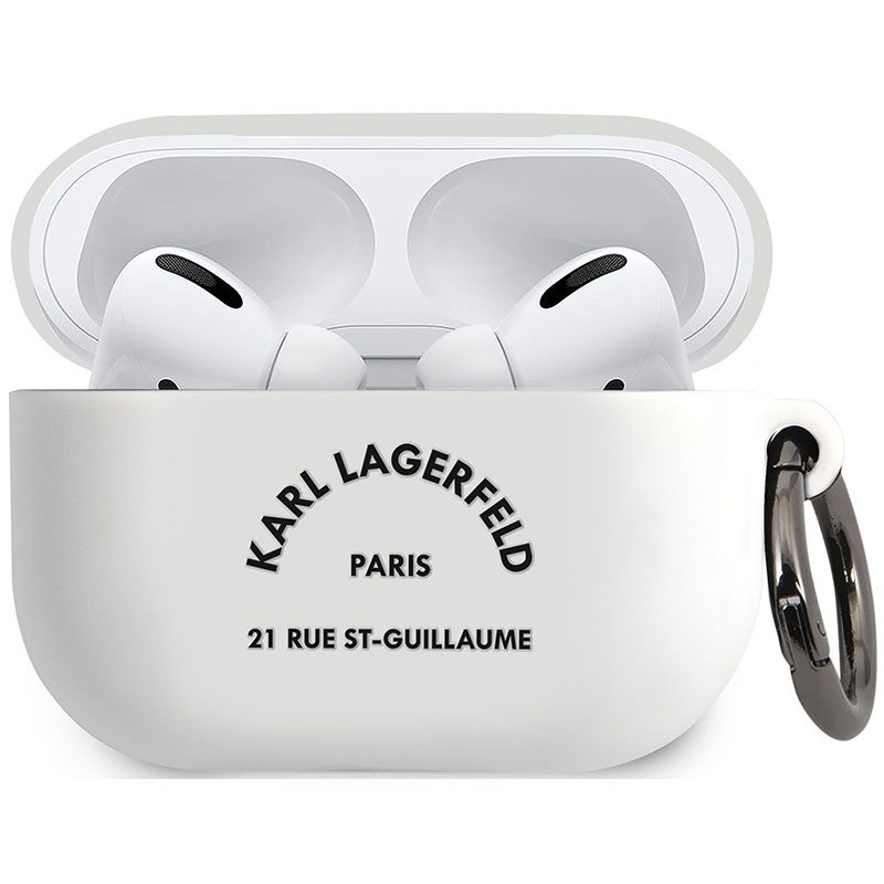 Karl Lagerfeld Rue St Guillaume Silicone Fehér AirPods Pro Tok