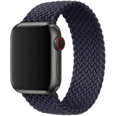 Braided Szíj Apple Watch 45/44/42/Ultra Charcoal Black