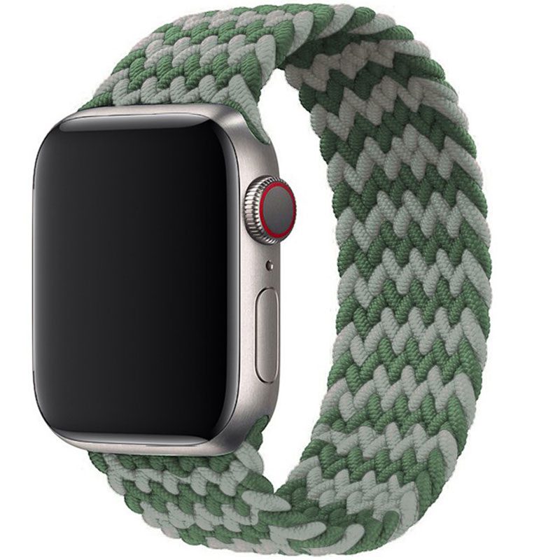 Braided Szíj Apple Watch 45/44/42/Ultra Green Gray