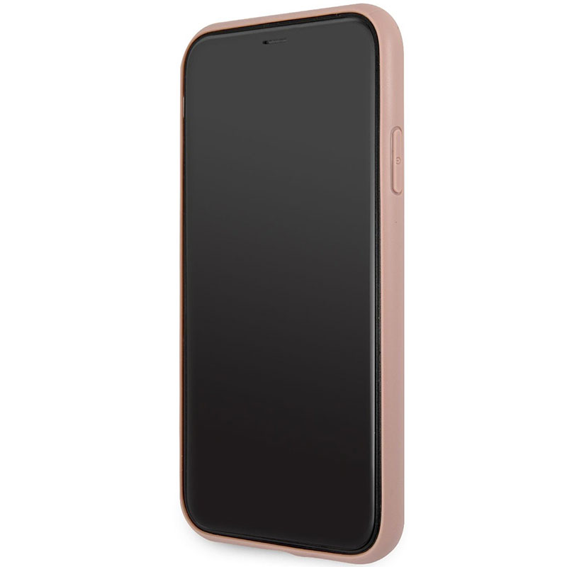 Guess PU Saffiano Big 4G Metal Logo Rózsaszín iPhone 11 Tok
