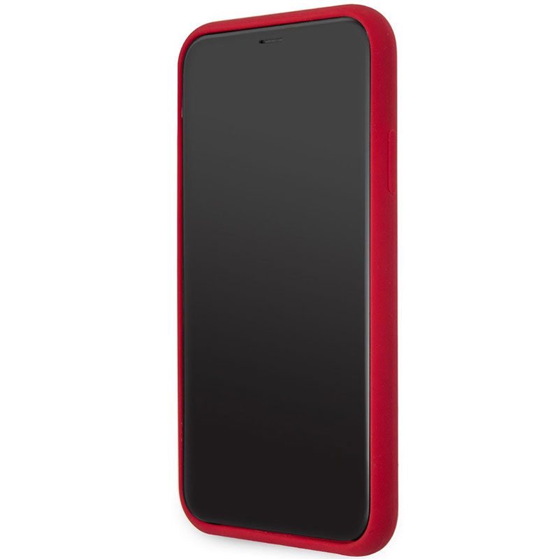 Karl Lagerfeld Stack Fekete Logo Silicone Piros iPhone 11 Tok