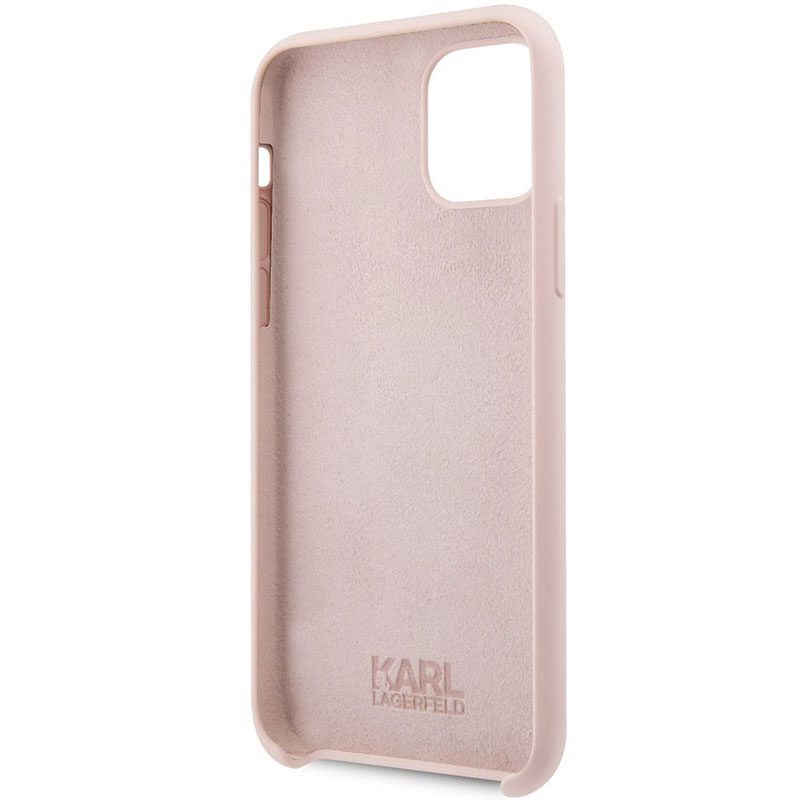 Karl Lagerfeld Stack Rózsaszín Logo Silicone Rózsaszín iPhone 11 Tok
