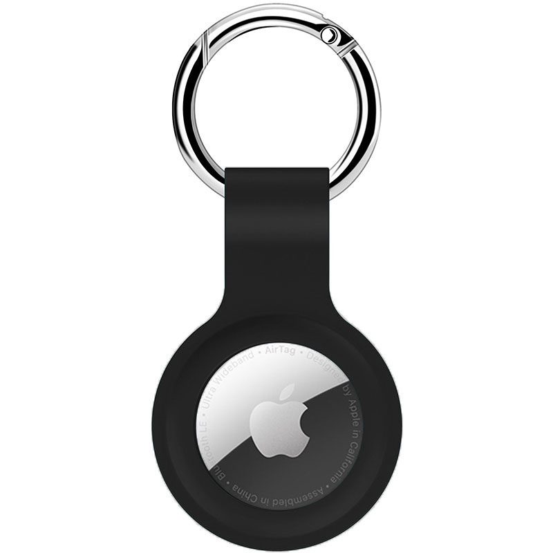 Silicone Key Ring Tok for AirTag Fekete