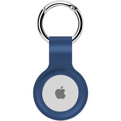 Silicone Key Ring Tok for AirTag Dark Kék