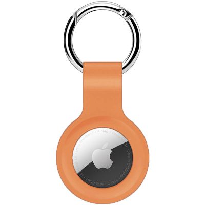 Silicone Key Ring Tok for AirTag Orange