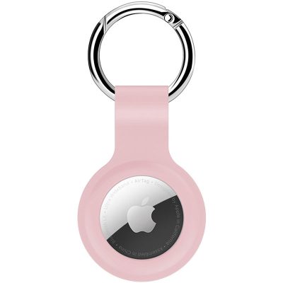 Silicone Key Ring Tok for AirTag Rózsaszín