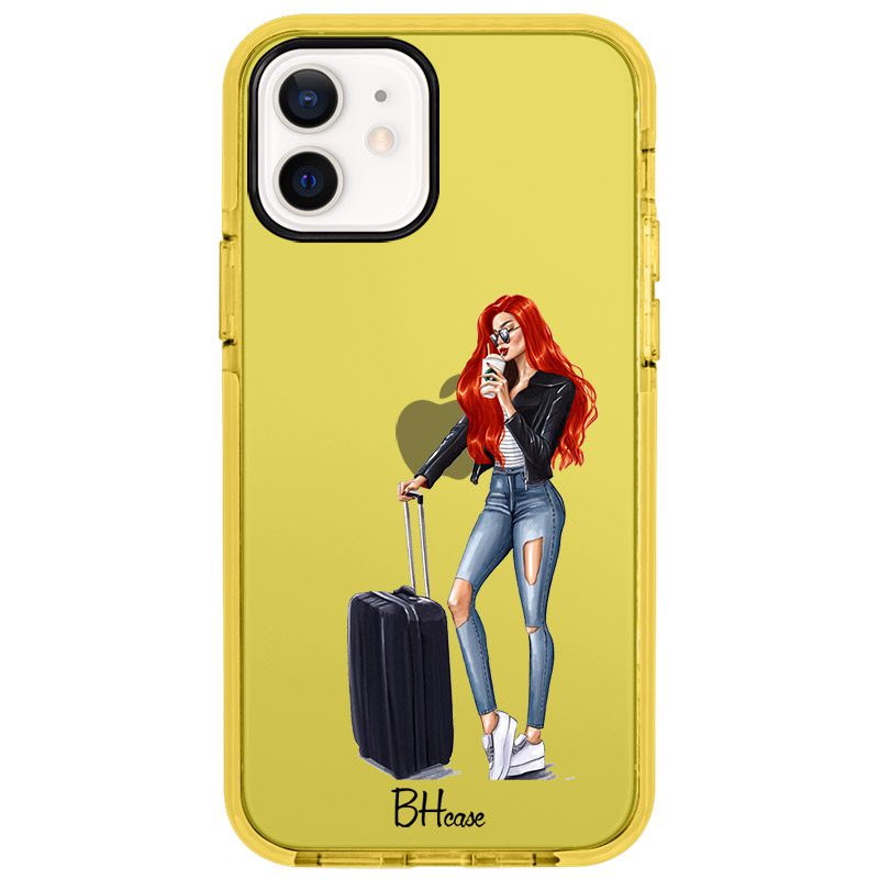 Woman Redhead With Baggage iPhone 12/12 Pro Tok
