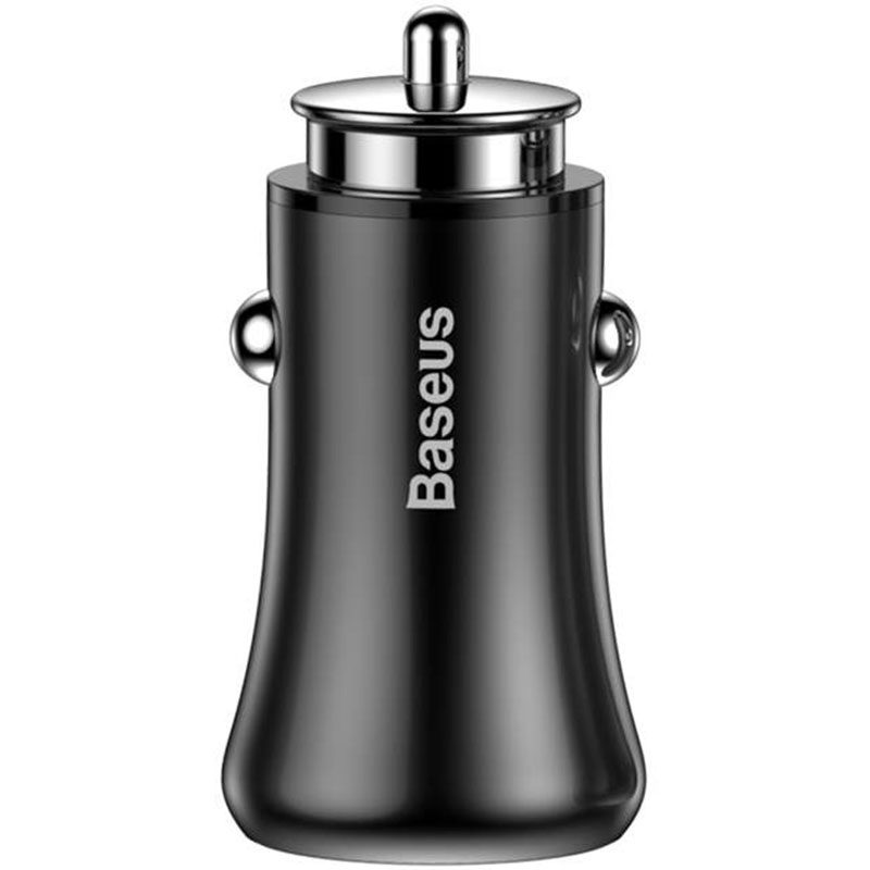 Baseus Car Charger Gentleman 4.8A Dual-USB Fekete