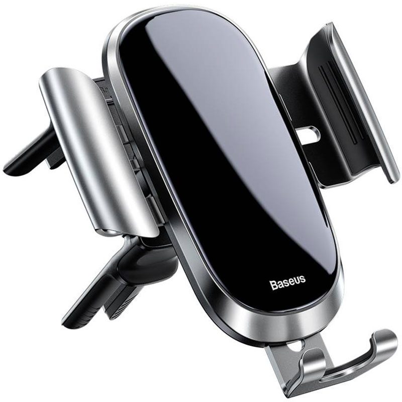 Baseus Future Gravity Car Mount Holder Silver - For Round Air Outlet