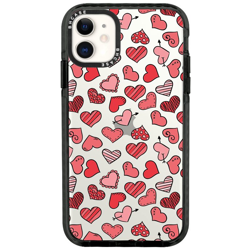 Hearts Piros iPhone 11 Tok