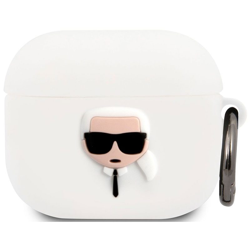 Karl Lagerfeld Karl Head Silicone Fehér AirPods 3 Tok