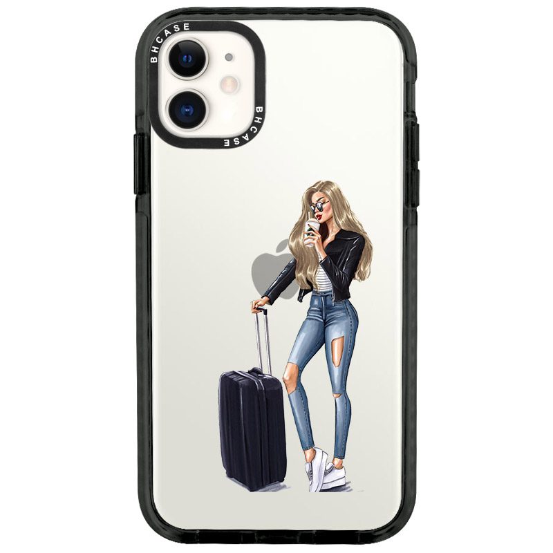 Woman Blonde With Baggage iPhone 11 Tok