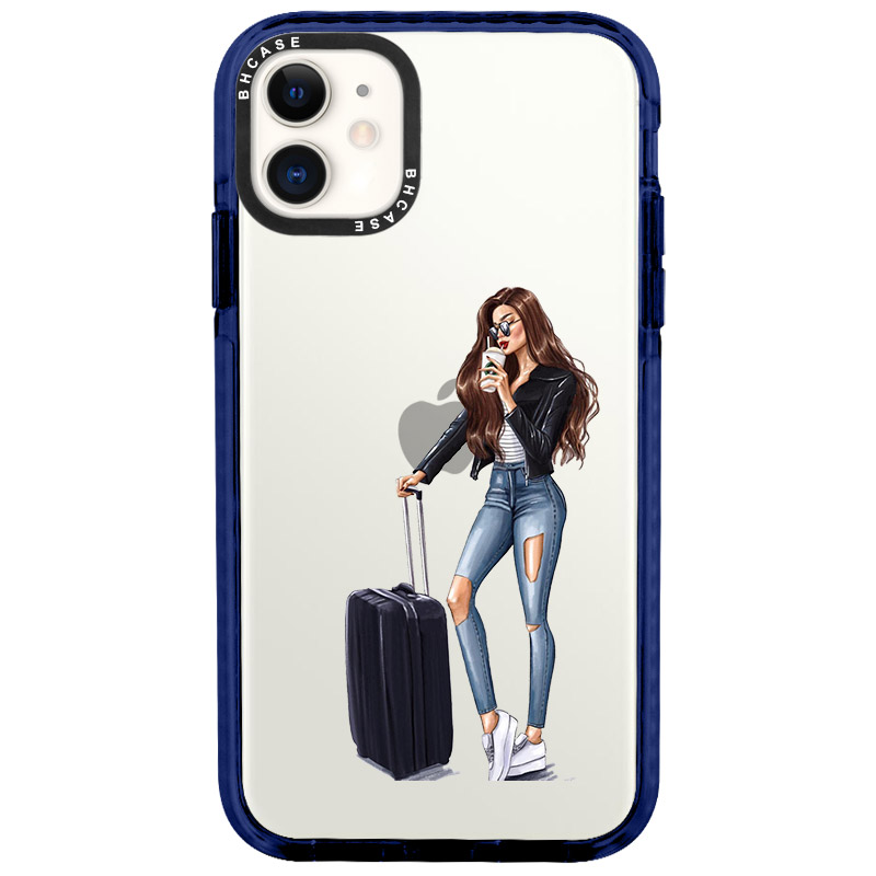 Woman Brunette With Baggage iPhone 11 Tok