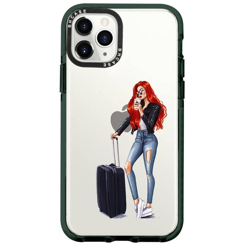 Woman Redhead With Baggage iPhone 11 Pro Tok