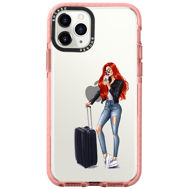 Woman Redhead With Baggage iPhone 11 Pro Tok