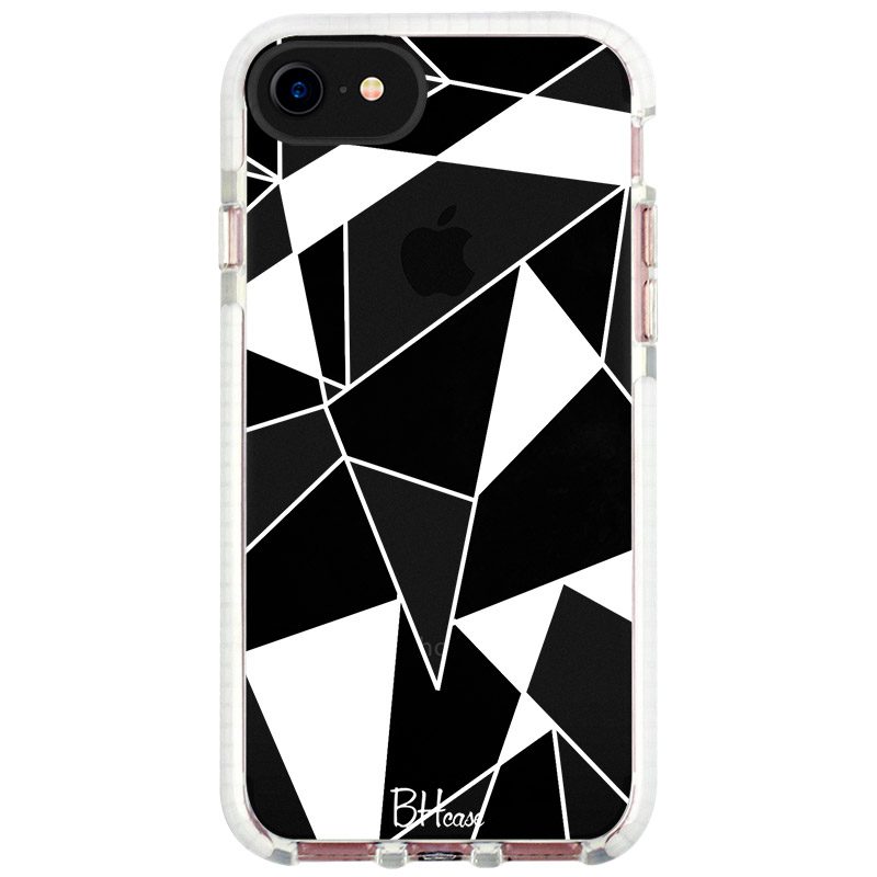 Fekete Fehér Geometric iPhone 8/7/SE 2020/SE 2022 Tok