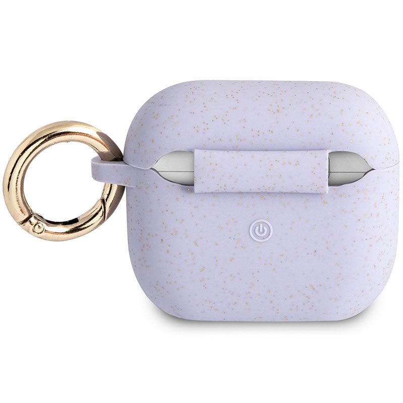 Guess Glitter Printed Logo Silicone Violet AirPods 3 Tok
