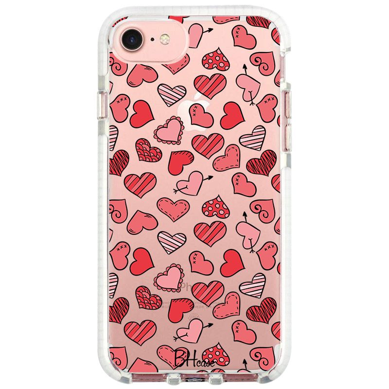 Hearts Piros iPhone 8/7/SE 2020/SE 2022 Tok