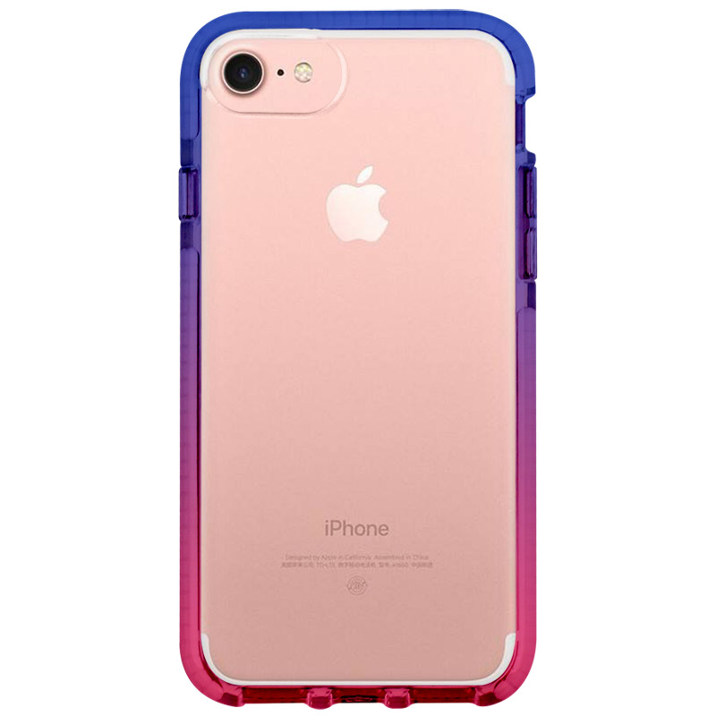 Átlátszó Noholo Kék-Rózsaszín iPhone 8/7/SE 2020/SE 2022 Tok