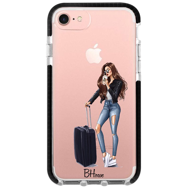 Woman Brunette With Baggage iPhone 8/7/SE 2020/SE 2022 Tok