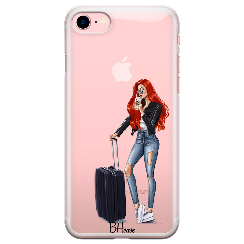 Woman Redhead With Baggage iPhone 8/7/SE 2020/SE 2022 Tok