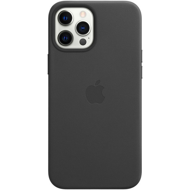 Apple Fekete Leather Magsafe kompatibilis iPhone 12 Pro Max Tok